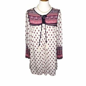 Tassels N Lace Tunic Women S Boho Floral Bohemian Cowgirl Concert Western Top